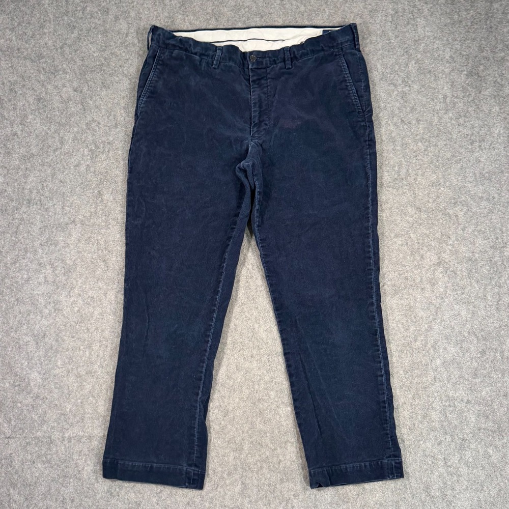 Polo Ralph Lauren Navy Blue Corduroy Stretch Classic Fit Pants Men's Size 36x28*
